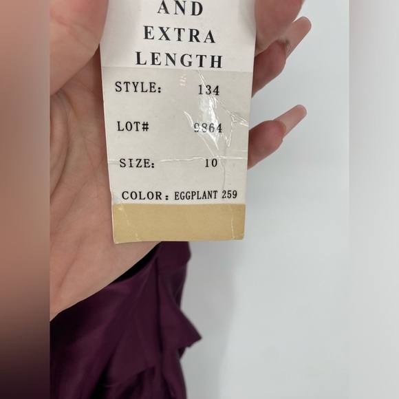 Bill Levkoff Egg Plant Purple Mini Dress Size 10 - Picture 3 of 8